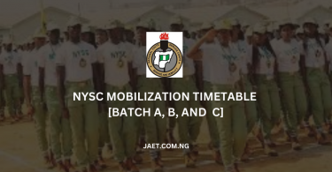 NYSC Mobilization Timetable