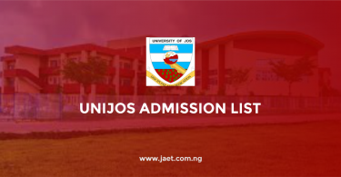 UNIJOS Admission List
