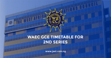 WAEC GCE Timetable